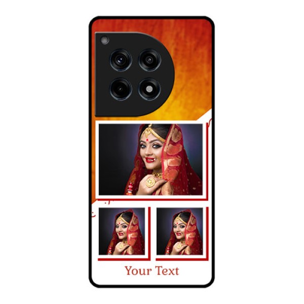 Oneplus 12R 5G Custom Glass Phone Case - Wedding Memories Design