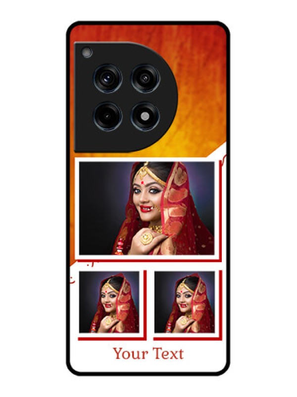 Custom Oneplus 12R 5G Custom Glass Phone Case - Wedding Memories Design