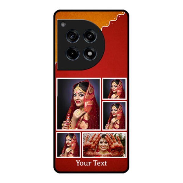 Oneplus 12R 5G Custom Glass Phone Case - Wedding Pic Upload Design