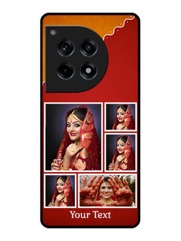 Custom Oneplus 12R 5G Custom Glass Phone Case - Wedding Pic Upload Design