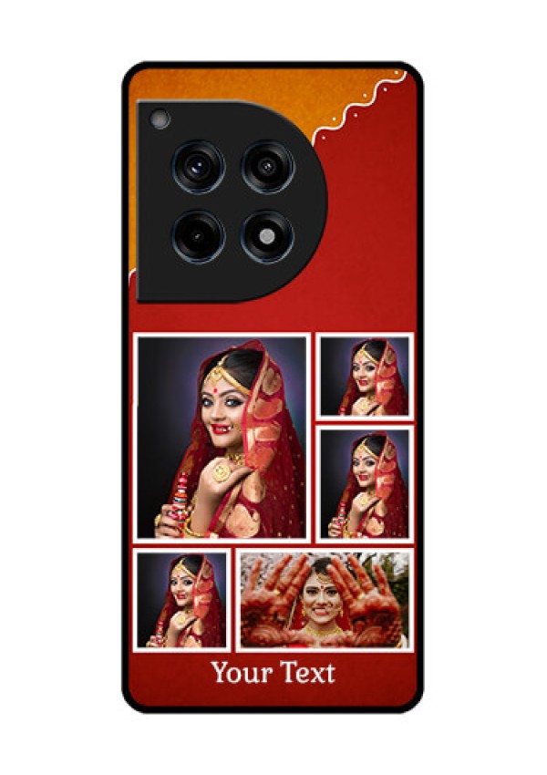Oneplus 12R 5G Custom Glass Phone Case - Wedding Pic Upload Design