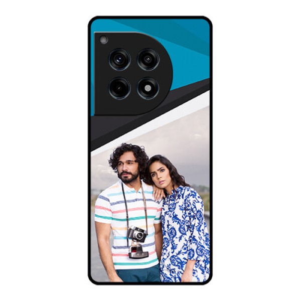 Oneplus 12R 5G Custom Glass Phone Case - Simple Pattern Photo Upload Design