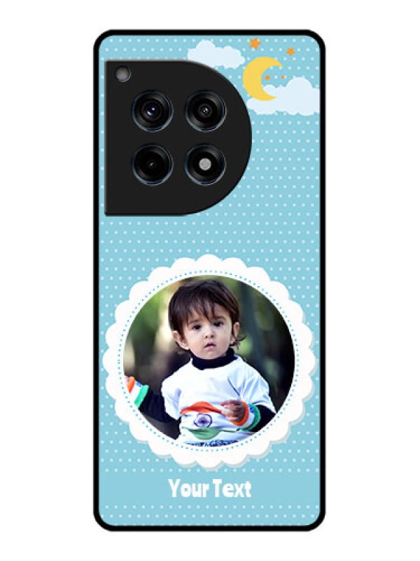 Custom Oneplus 12R 5G Custom Glass Phone Case - Violet Pattern Design