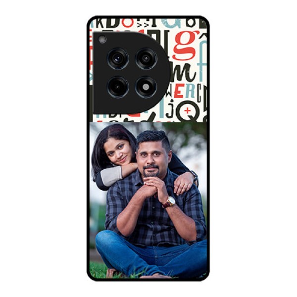Oneplus 12R 5G Custom Glass Phone Case - Alphabet Design