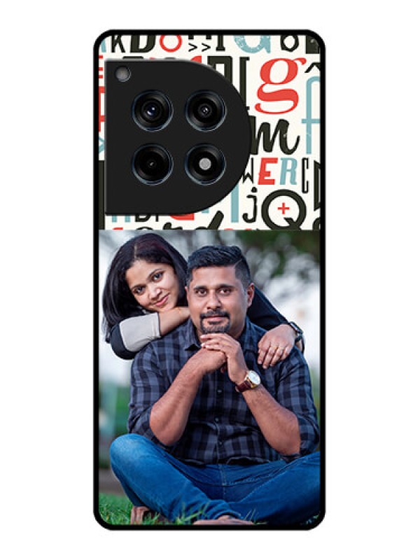 Custom Oneplus 12R 5G Custom Glass Phone Case - Alphabet Design