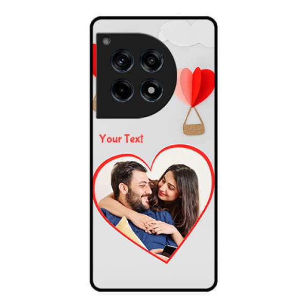 Oneplus 12R 5G Custom Glass Phone Case - Parachute Love Design Oneplus 12R 5G Custom Glass Phone Case - Parachute Love Design