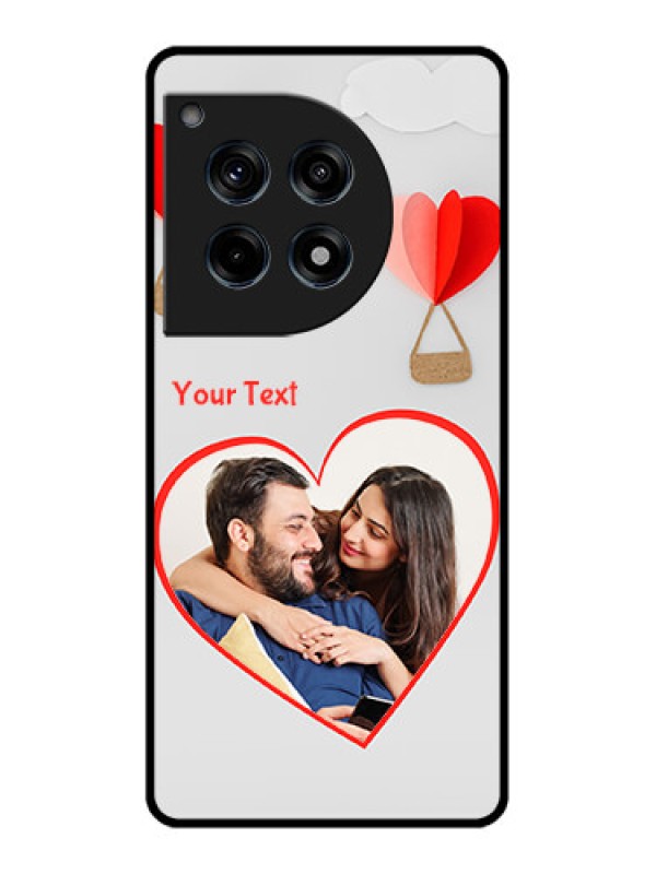 Custom Oneplus 12R 5G Custom Glass Phone Case - Parachute Love Design