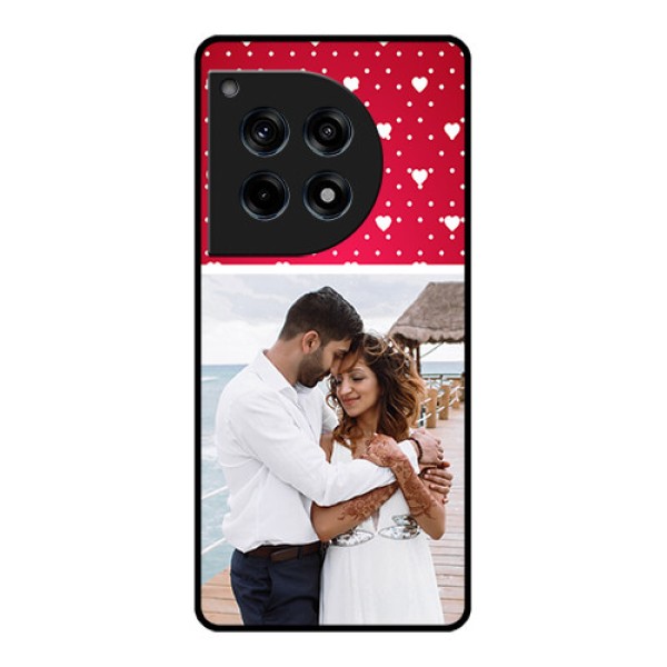 Oneplus 12R 5G Custom Glass Phone Case - Hearts Mobile Case Design Oneplus 12R 5G Custom Glass Phone Case - Hearts Mobile Case Design