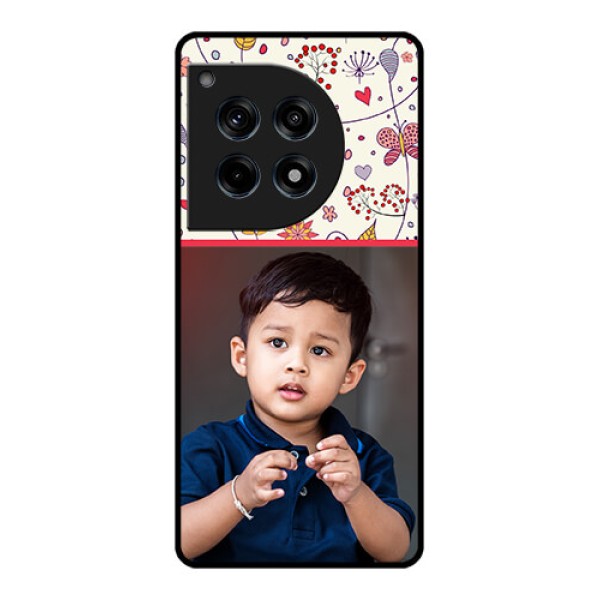 Oneplus 12R 5G Custom Glass Phone Case - Premium Floral Design