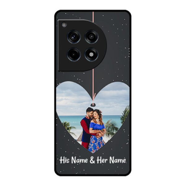 Oneplus 12R 5G Custom Glass Phone Case - Hanging Heart Design