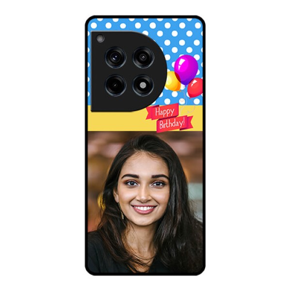 Oneplus 12R 5G Custom Glass Phone Case - Happy Birthday Design