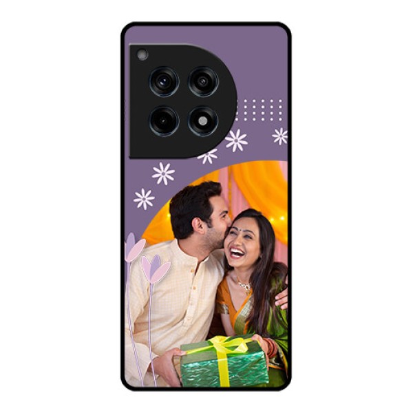 Oneplus 12R 5G Custom Glass Phone Case - Lavender Flowers Design