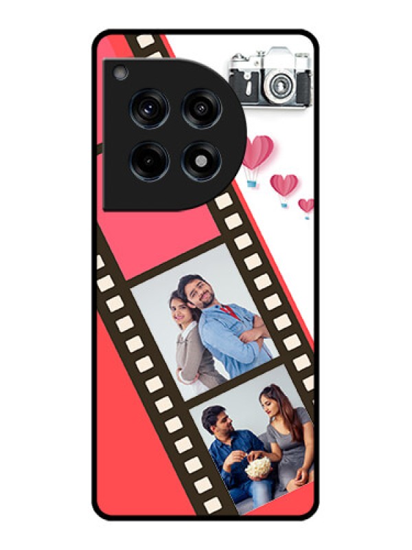 Custom Oneplus 12R 5G Custom Glass Phone Case - 3 Image Holder With Film Reel