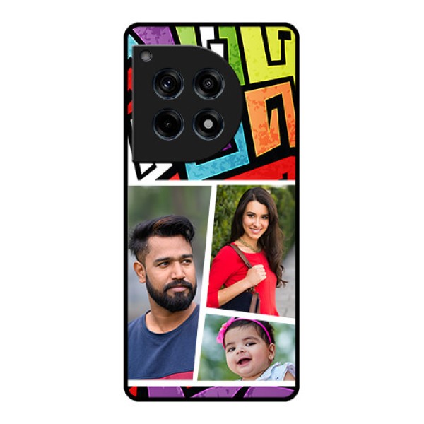 Oneplus 12R 5G Custom Glass Phone Case - Graffiti Pattern Design Oneplus 12R 5G Custom Glass Phone Case - Graffiti Pattern Design