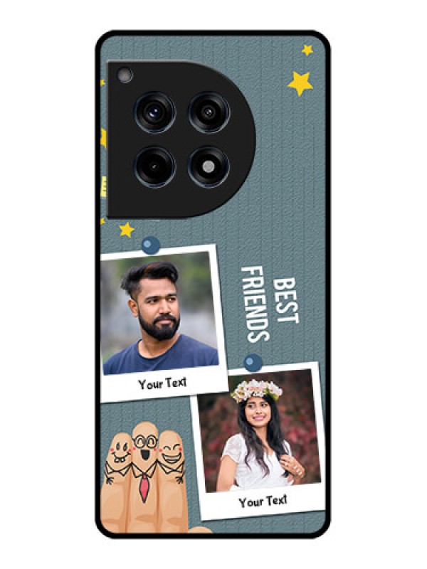 Custom Oneplus 12R 5G Custom Glass Phone Case - Sticky Frames And Friendship Design