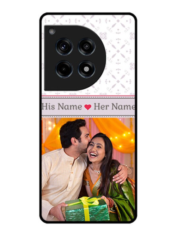 Custom Oneplus 12R 5G Custom Glass Phone Case - With Photo And Ethnic Design