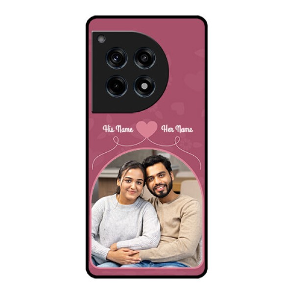 Oneplus 12R 5G Custom Glass Phone Case - Love Floral Design