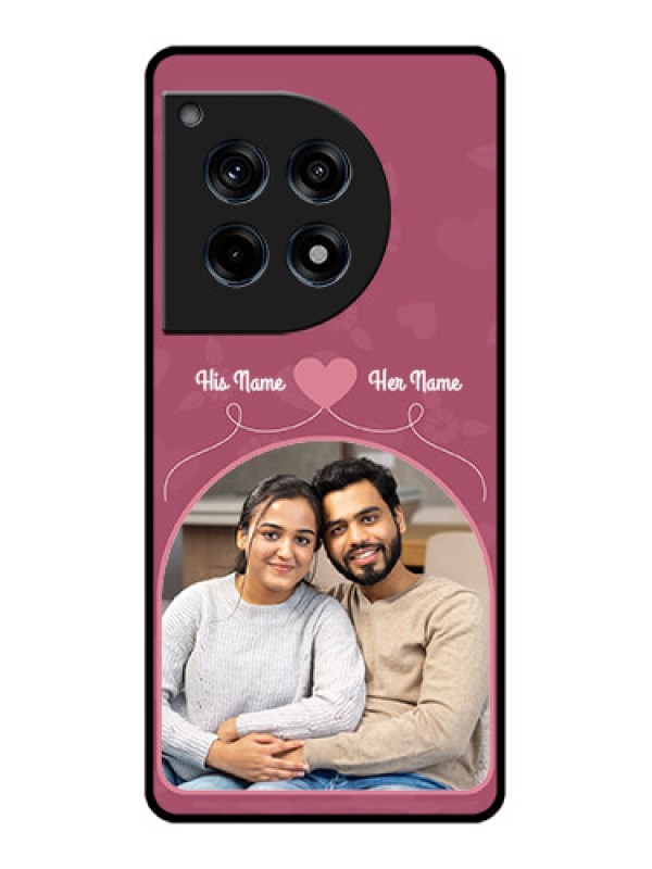 Custom Oneplus 12R 5G Custom Glass Phone Case - Love Floral Design