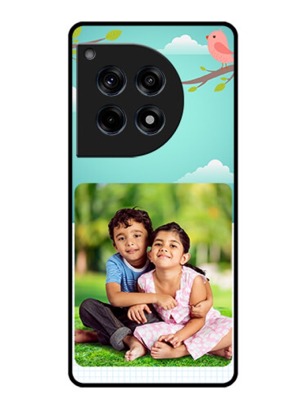 Custom Oneplus 12R 5G Custom Glass Phone Case - Doodle Love Design