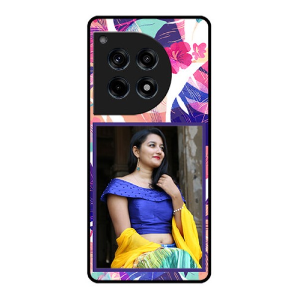 Oneplus 12R 5G Custom Glass Phone Case - Abstract Floral Design Oneplus 12R 5G Custom Glass Phone Case - Abstract Floral Design