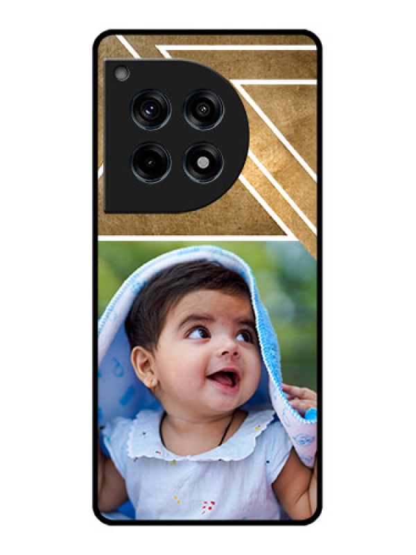 Custom Oneplus 12R 5G Custom Glass Phone Case - Gradient Abstract Texture Design