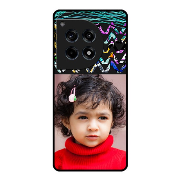 Oneplus 12R 5G Custom Glass Phone Case - Neon Abstract Design
