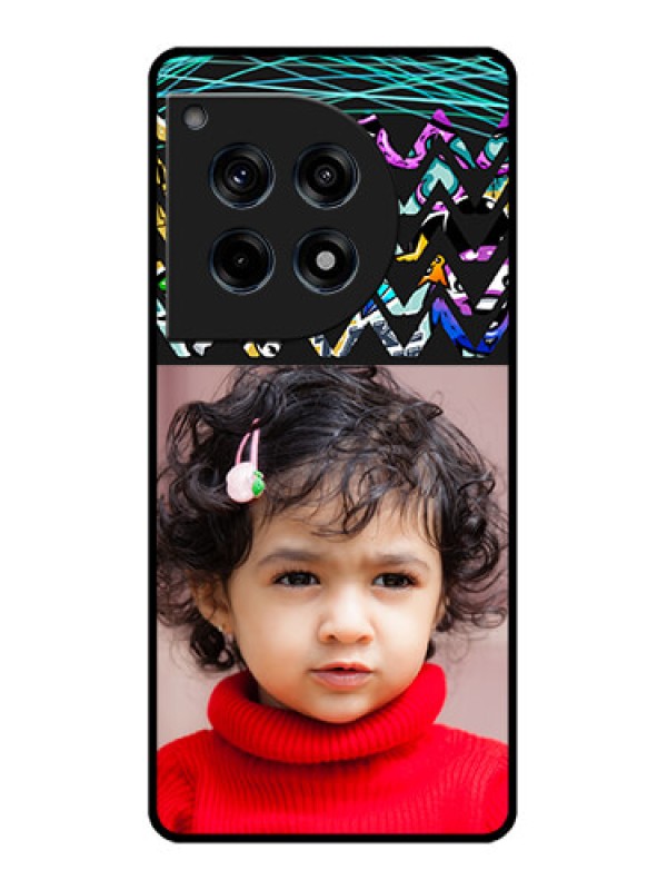 Custom Oneplus 12R 5G Custom Glass Phone Case - Neon Abstract Design