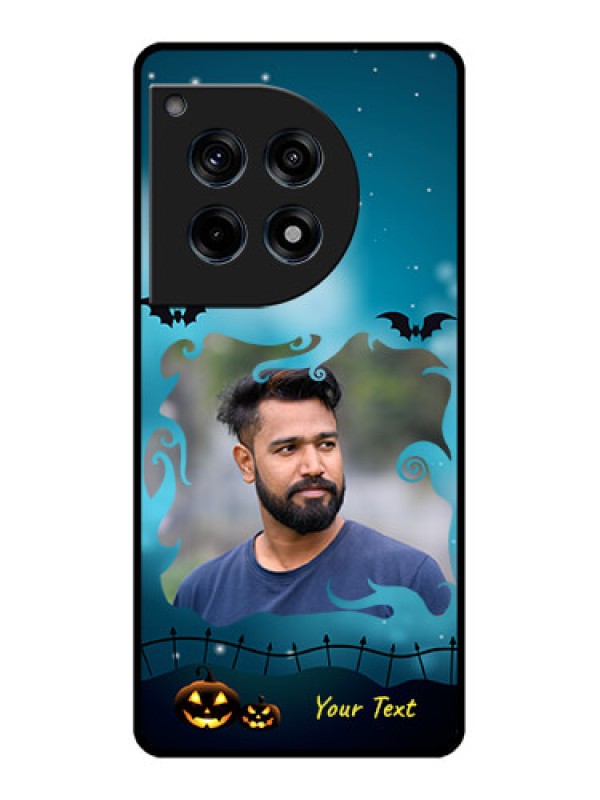 Custom Oneplus 12R 5G Custom Glass Phone Case - Halloween Frame Design