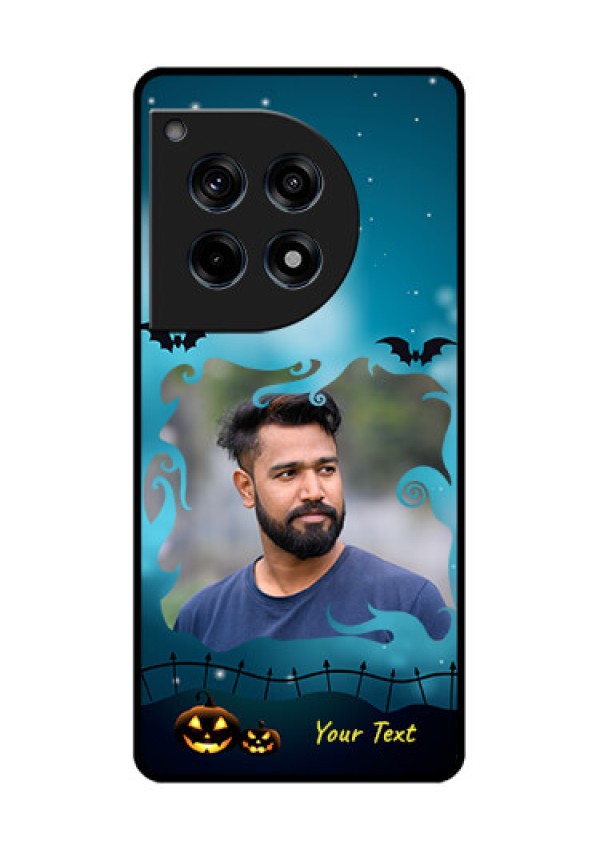 Oneplus 12R 5G Custom Glass Phone Case - Halloween Frame Design