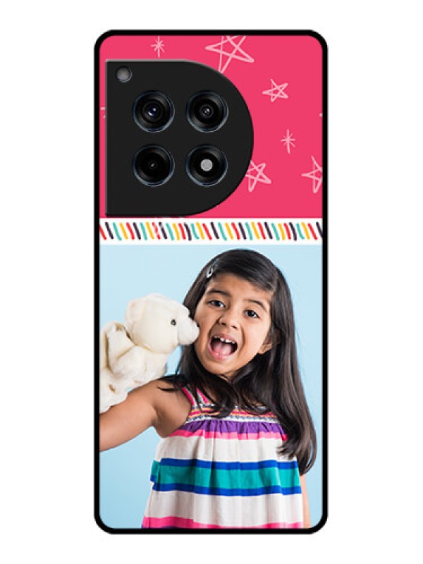 Custom Oneplus 12R 5G Custom Glass Phone Case - Line Art Design