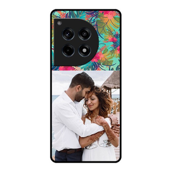 Oneplus 12R 5G Custom Glass Phone Case - Watercolor Floral Design Oneplus 12R 5G Custom Glass Phone Case - Watercolor Floral Design