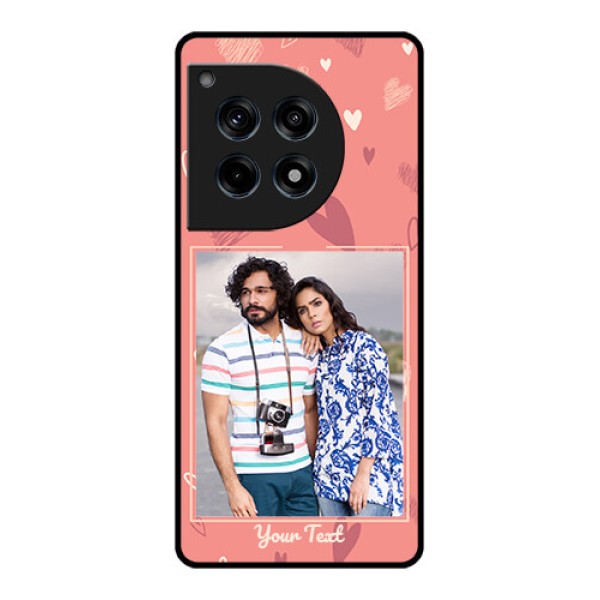 Oneplus 12R 5G Custom Glass Phone Case - Love Doodle Art Design