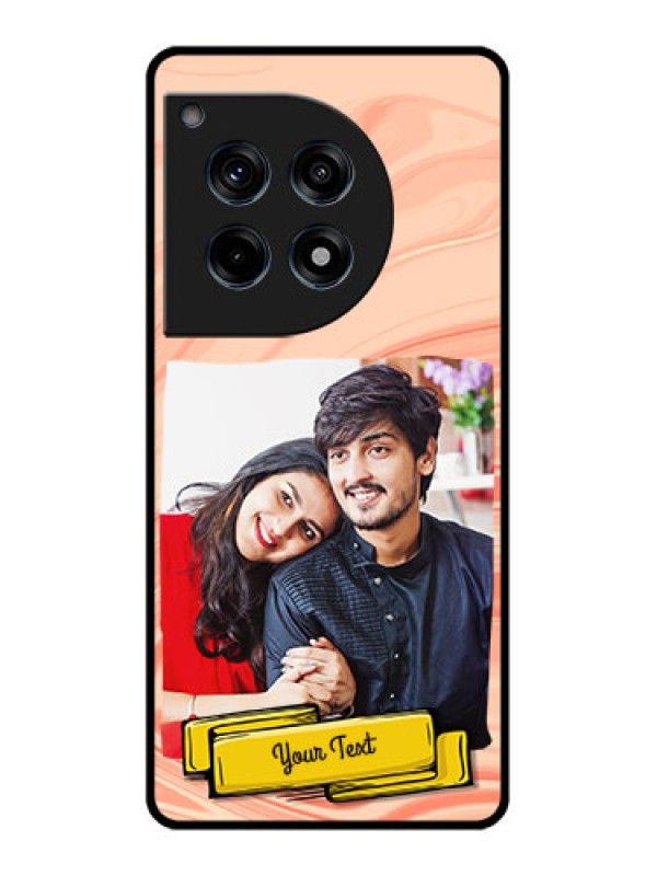 Custom Oneplus 12R 5G Custom Glass Phone Case - Marble Texture Design