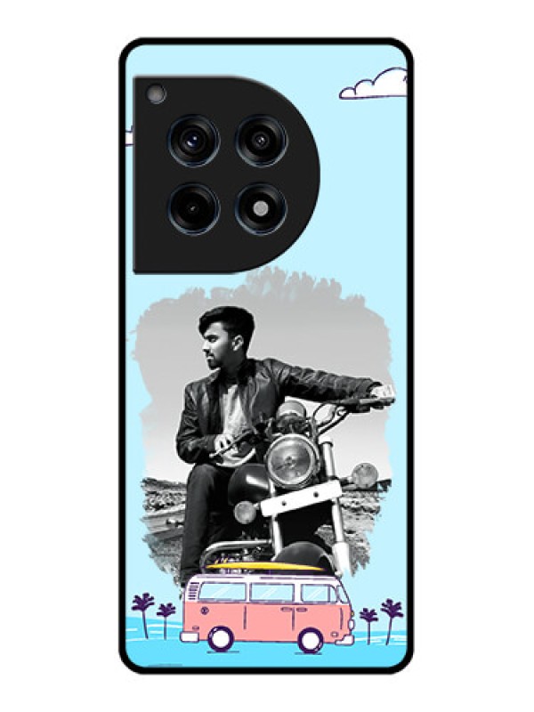 Custom Oneplus 12R 5G Custom Glass Phone Case - Travel & Adventure Design