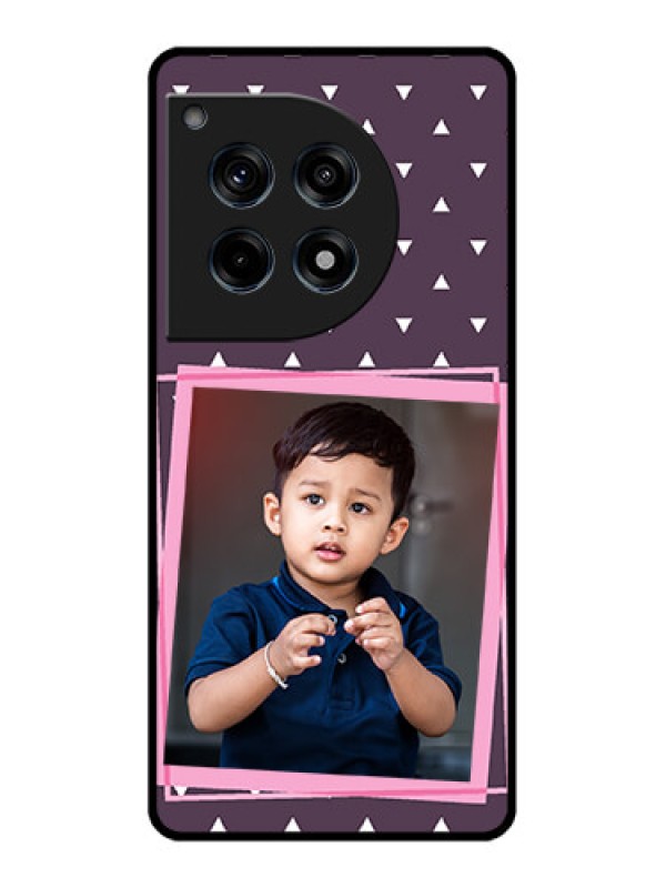 Custom Oneplus 12R 5G Custom Glass Phone Case - Triangle Pattern Dotted Design