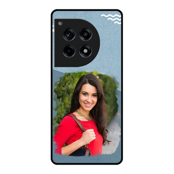 Oneplus 12R 5G Custom Glass Phone Case - Grunge Line Art Design