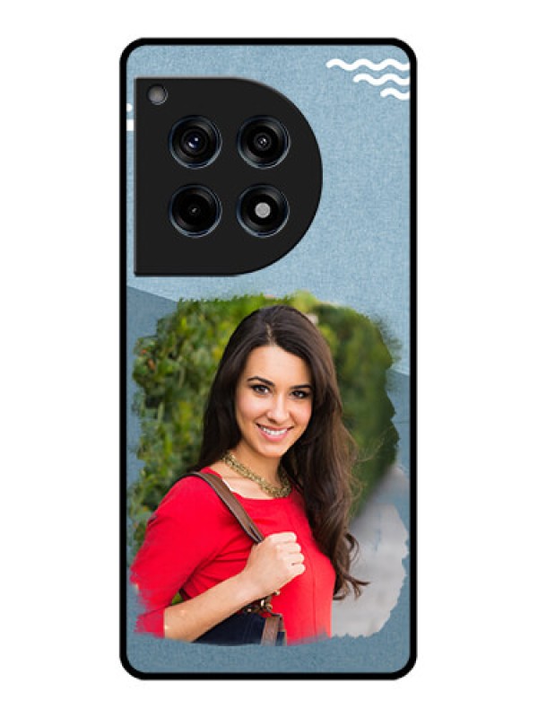 Custom Oneplus 12R 5G Custom Glass Phone Case - Grunge Line Art Design