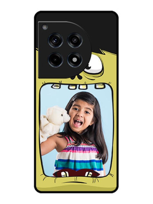 Custom Oneplus 12R 5G Custom Glass Phone Case - Cartoon Monster Back Case Design