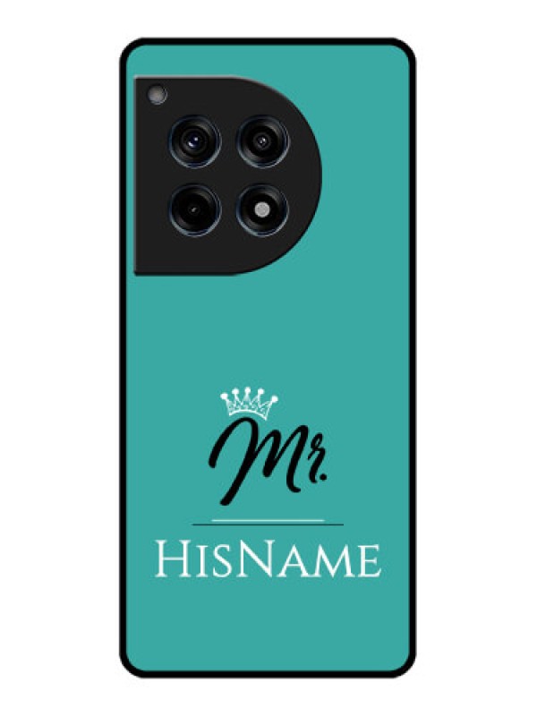Custom Oneplus 12R 5G Custom Glass Phone Case - Mr With Name Design