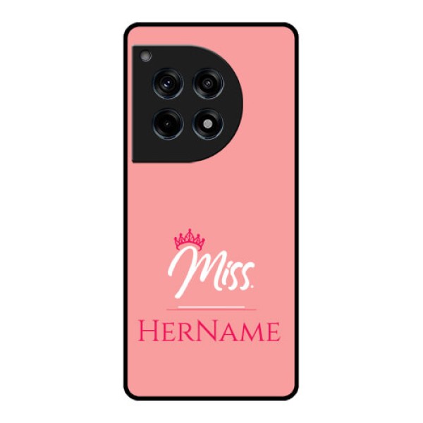Oneplus 12R 5G Custom Glass Phone Case - Mrs With Name Design