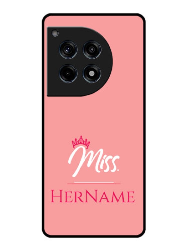 Custom Oneplus 12R 5G Custom Glass Phone Case - Mrs With Name Design
