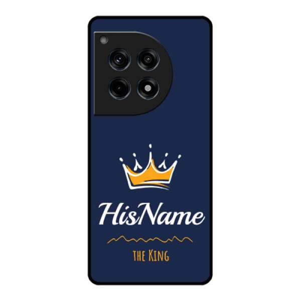 Oneplus 12R 5G Custom Glass Phone Case - King With Name Design Oneplus 12R 5G Custom Glass Phone Case - King With Name Design