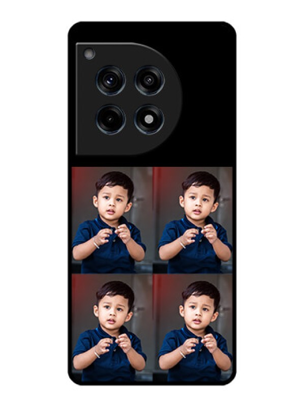 Custom Oneplus 12R 5G Custom Glass Phone Case - 4 Image Holder Design
