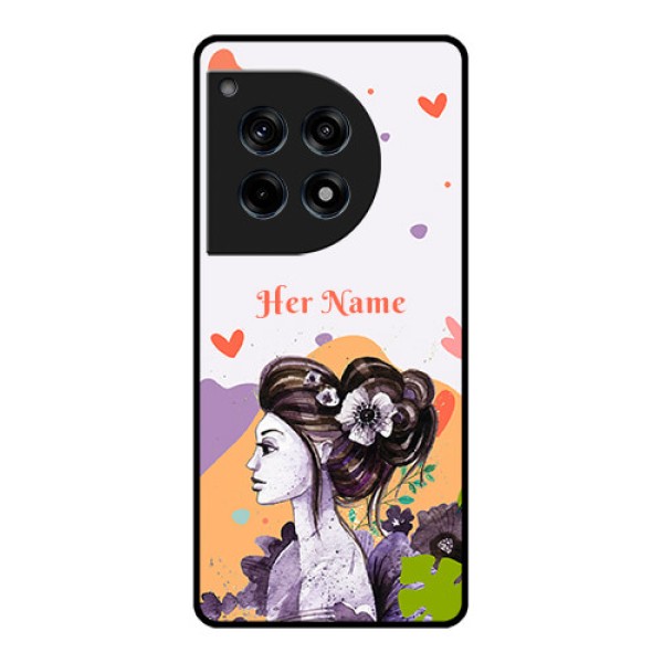 Oneplus 12R 5G Custom Glass Phone Case - Woman And Nature Design