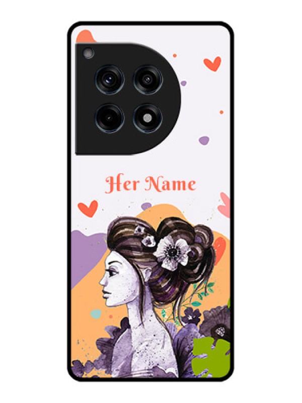 Custom Oneplus 12R 5G Custom Glass Phone Case - Woman And Nature Design