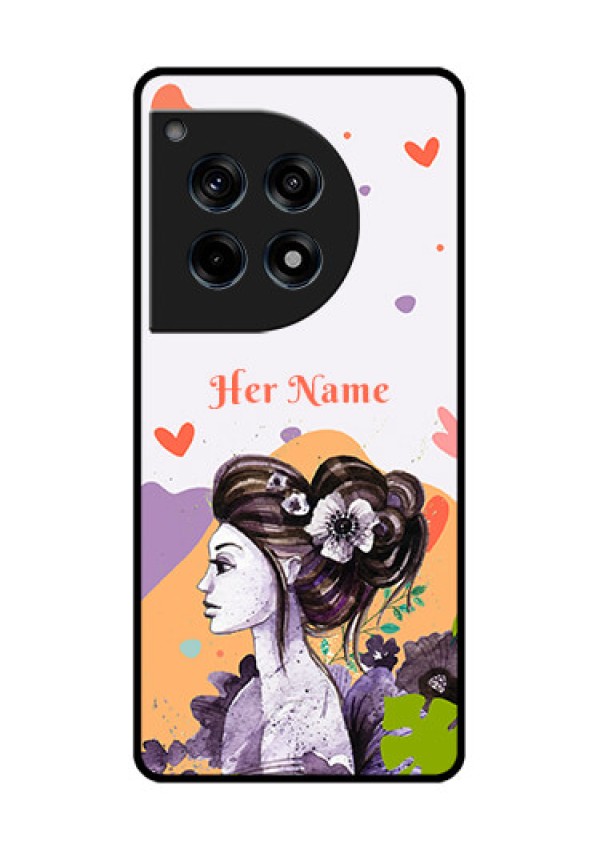 Oneplus 12R 5G Custom Glass Phone Case - Woman And Nature Design