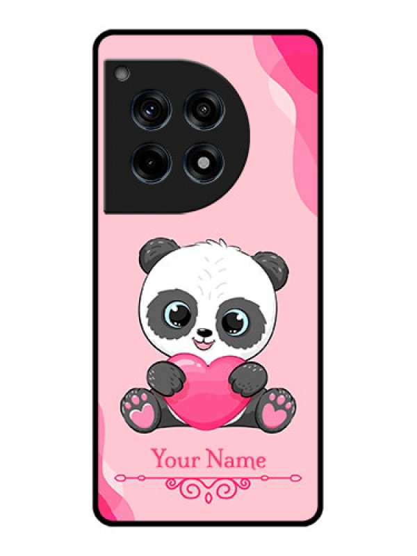 Custom Oneplus 12R 5G Custom Glass Phone Case - Cute Panda Design