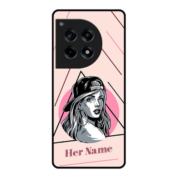 Oneplus 12R 5G Custom Glass Phone Case - Rockstar Girl Design
