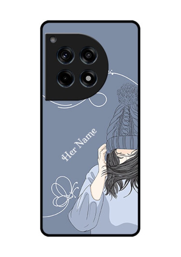 Oneplus 12R 5G Custom Glass Phone Case - Girl In Winter Outfit Design