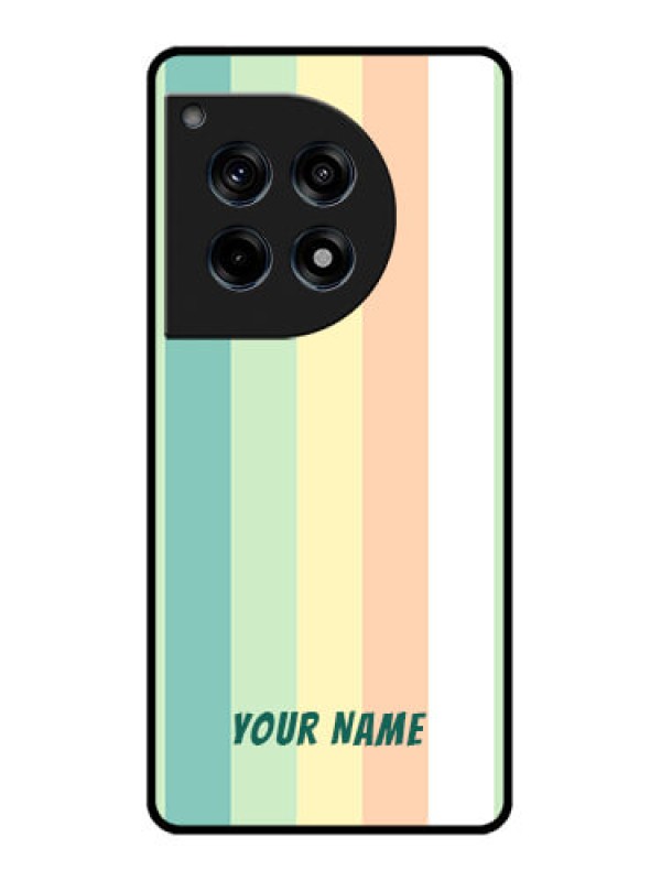 Custom Oneplus 12R 5G Custom Glass Phone Case - Multi - Colour Stripes Design